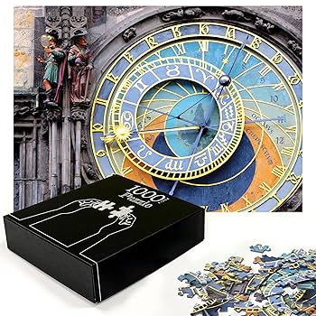 Amazon | Ambesonne クロックジグソーパズル 大人用 旧市街の